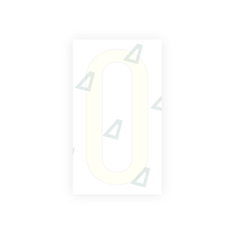 Nanofilm Ecoslick™ for US (California) license plates - Symbol "0"