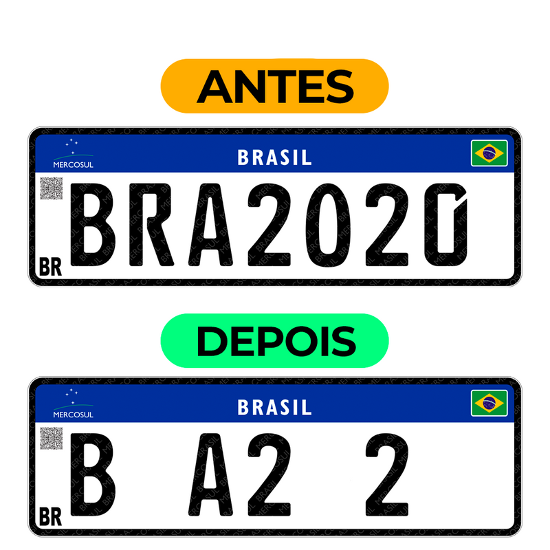 Adhesivo Alite para matrículas brasileñas - Símbolo "E"