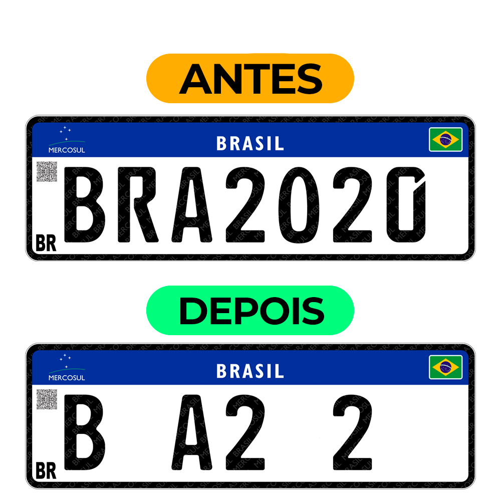 Adhesivo Alite para matrículas brasileñas - Símbolo "8"