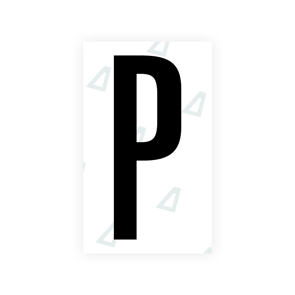 Sticker Letter P - Texas (2012 Version)