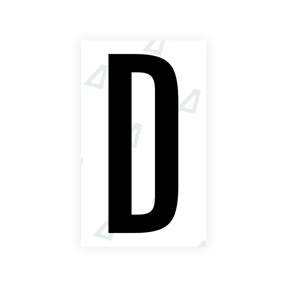 Sticker Letter D - Texas (2012 Version)