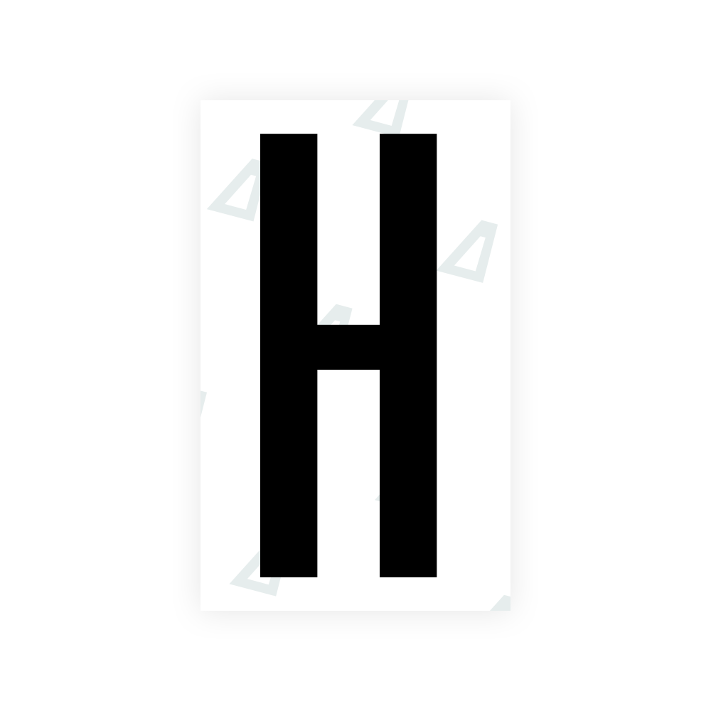 Sticker Letter H - Texas (2012 Version)