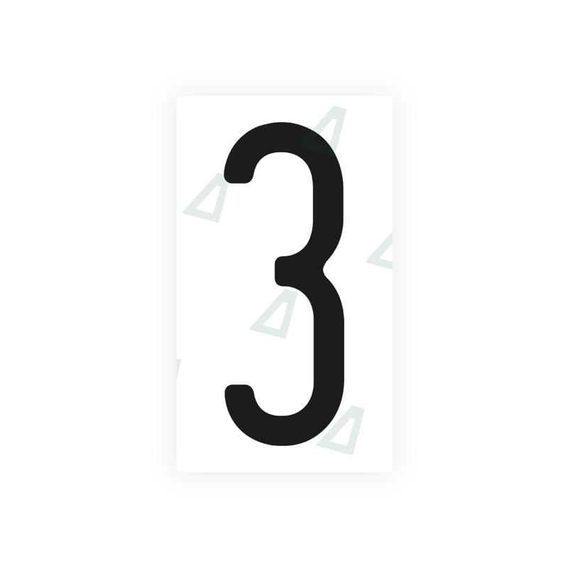 Nanofilm Ecoslick™ for US (Washington) license plates - Symbol "3"