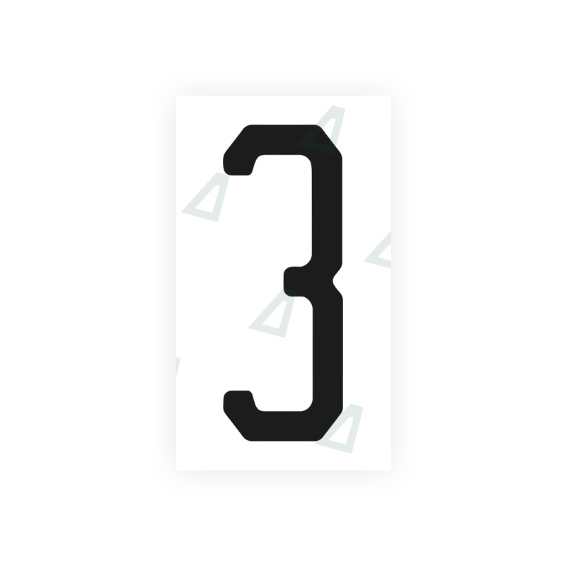 Nanofilm Ecoslick™ for US (Florida) license plates - Symbol "3"