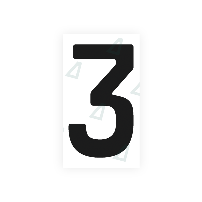Alite sticker for Argentine license plates - Symbol "3" 