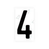 Autocollant pour plaques d'immatriculation Swiss - Symbole "4"