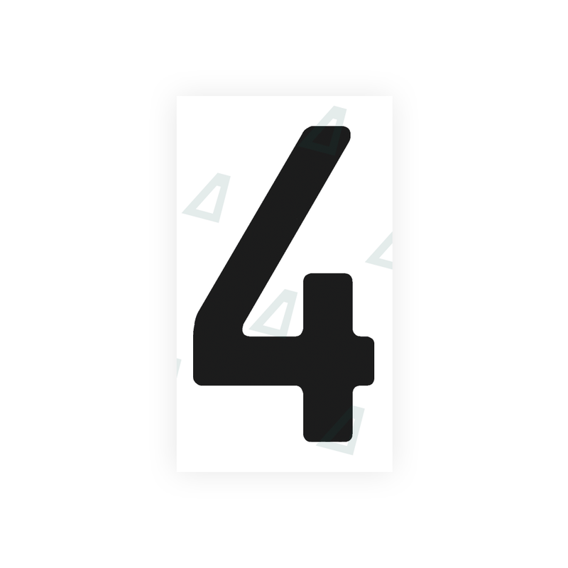 Alite sticker for Argentine license plates - Symbol "4" 