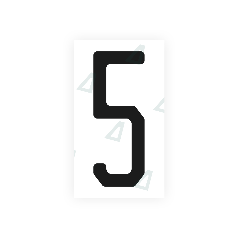 Nanofilm Ecoslick™ for US (Michigan) license plates - Symbol "5" 