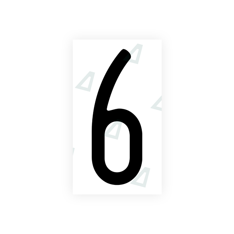 Nanofilm Ecoslick™ for US (Wisconsin) license plates - Symbol "6"