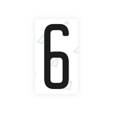 Nanofilm Ecoslick™ for US (North Carolina) license plates - Symbol "6"