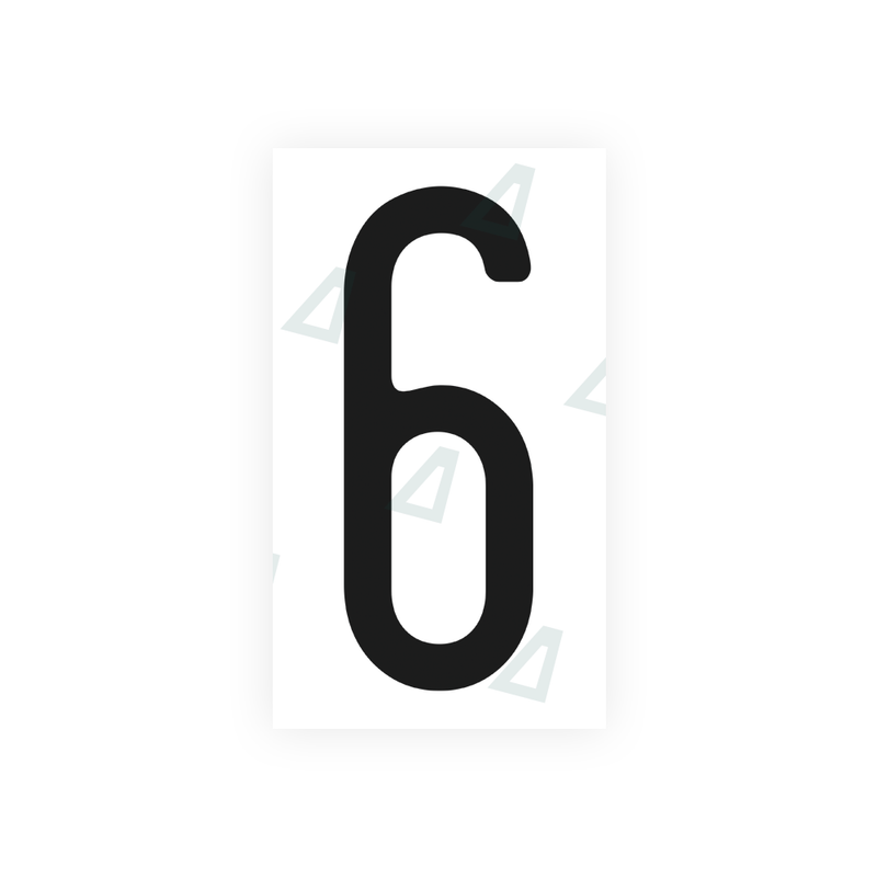 Nanofilm Ecoslick™ for US (Washington) license plates - Symbol "6"