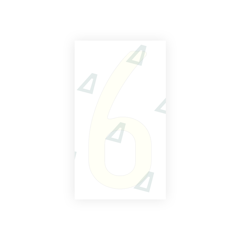Nanofilm Ecoslick™ for US (California) license plates - Symbol "6"