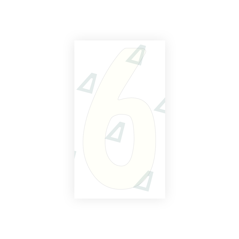 Nanofilm Ecoslick™ for german number plates - Symbol "6"