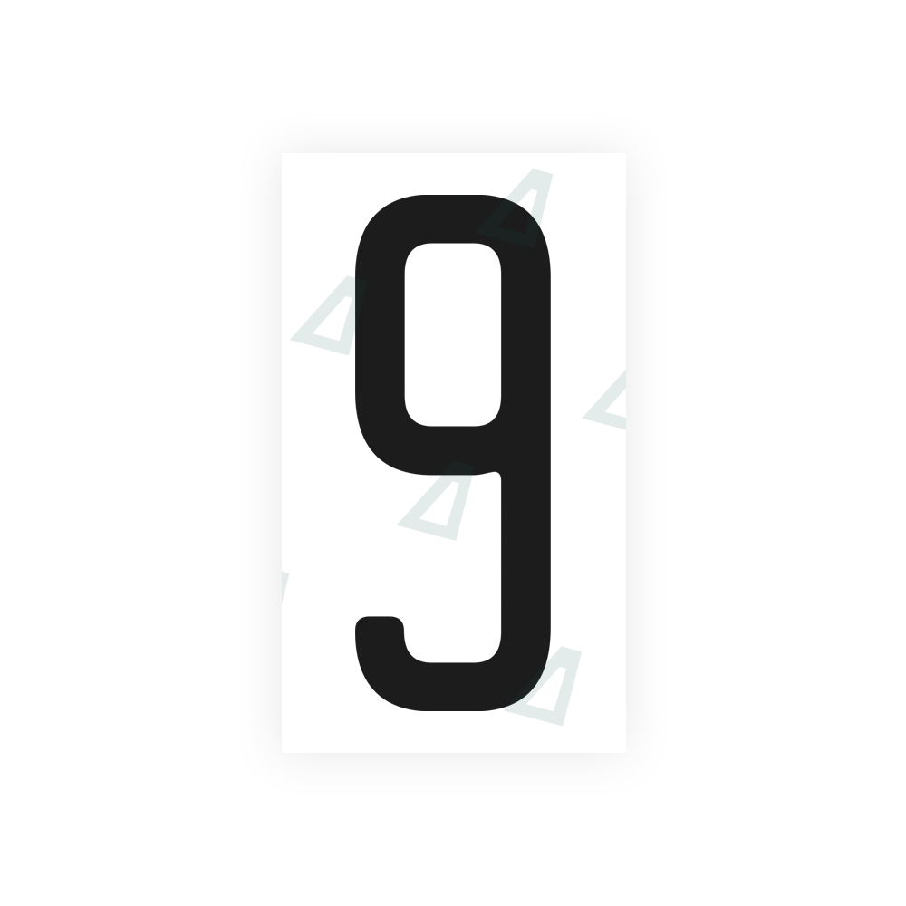 Nanofilm Ecoslick™ for US (North Carolina) license plates - Symbol "9"