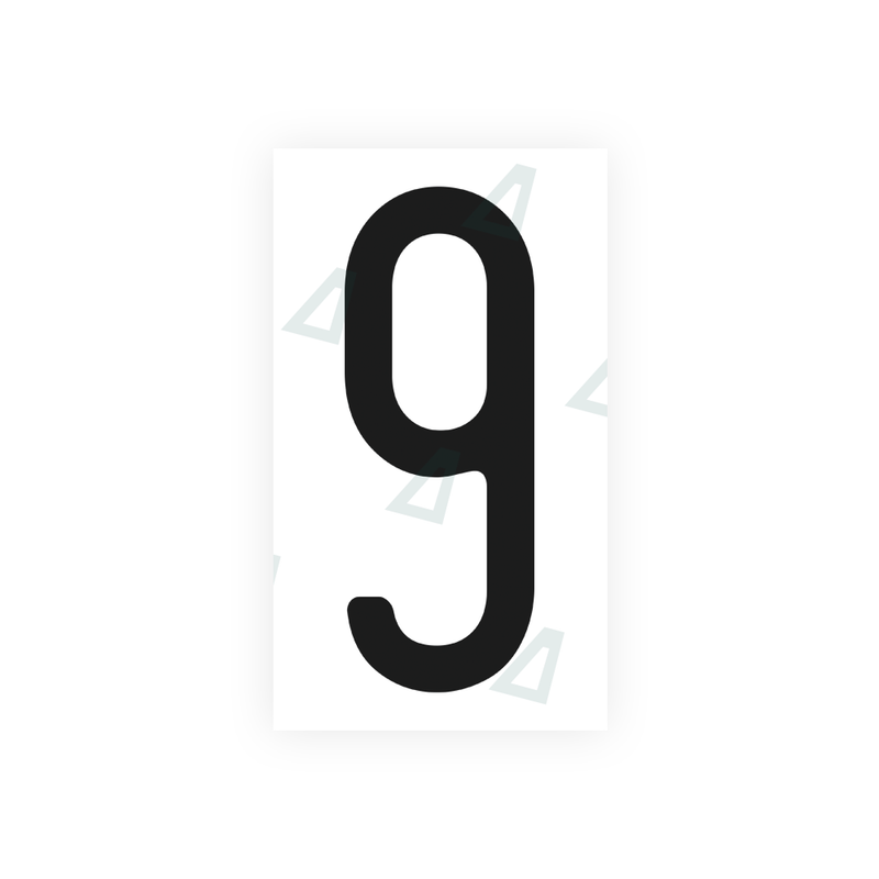 Nanofilm Ecoslick™ for US (Washington) license plates - Symbol "9"