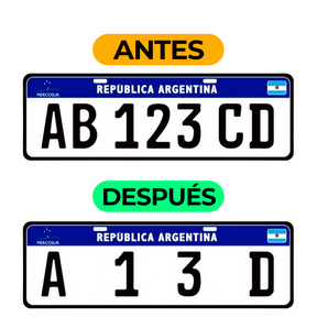 Adhesivo Alite para matrículas de Argentina - Símbolo "F"