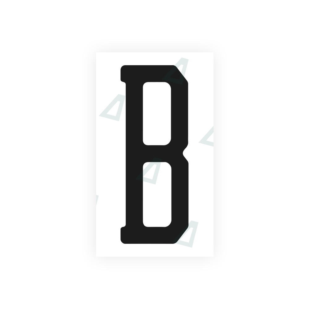 Nanofilm Ecoslick™ for US (Florida) license plates - Symbol "B"