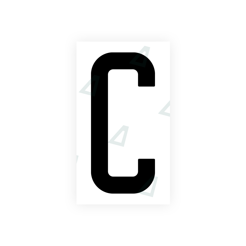 Nanofilm Ecoslick™ for US (New Jersey) license plates - Symbol "C" 