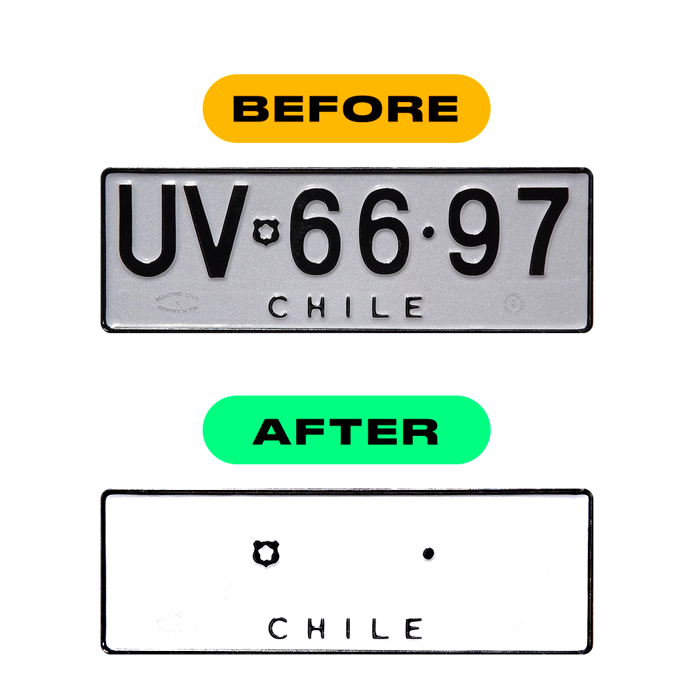 Pegatina Letra F - Chile (2014 - versión actual)