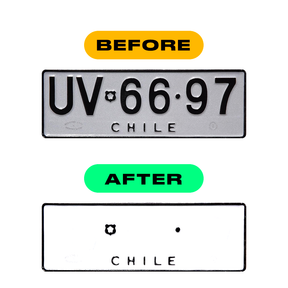 Pegatina Letra F - Chile (2014 - versión actual)