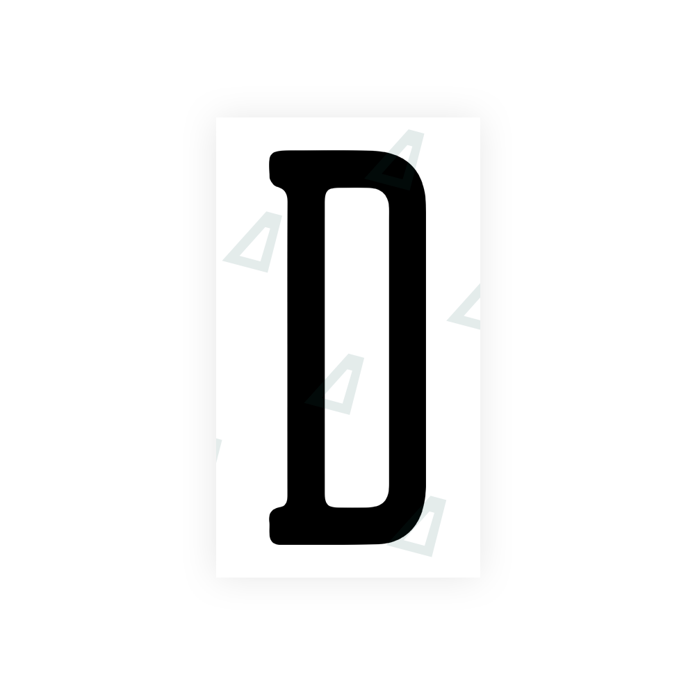 Nanofilm Ecoslick™ for US (Illinois) license plates - Symbol "D"