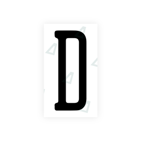 Nanofilm Ecoslick™ for US (Illinois) license plates - Symbol "D"