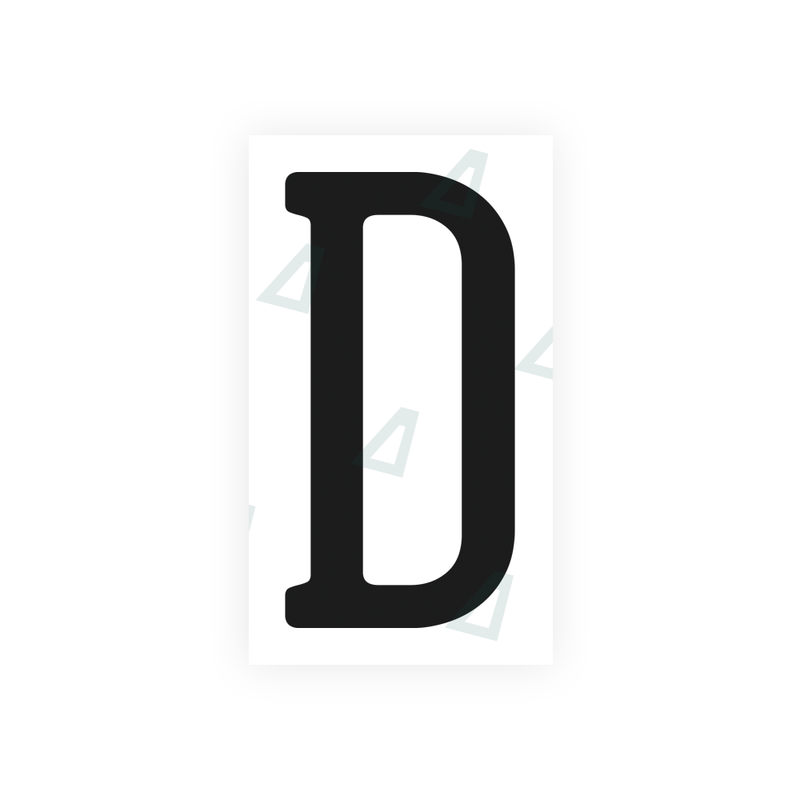 Nanofilm Ecoslick™ for US (California) license plates - Symbol "D"