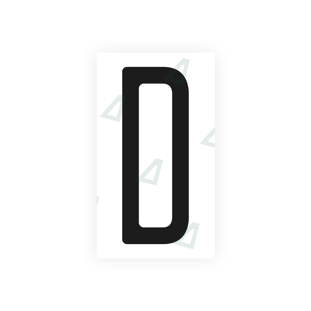 Nanofilm Ecoslick™ for US (North Carolina) license plates - Symbol "D" 