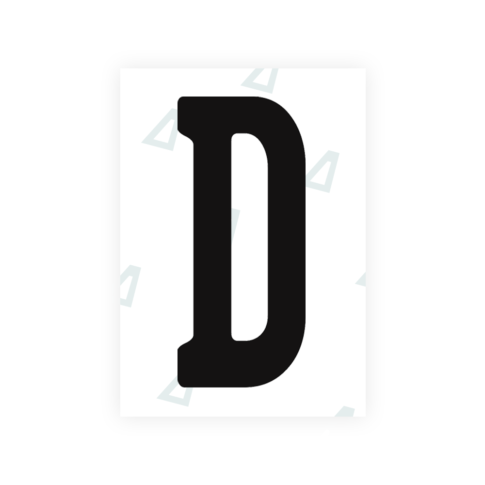 Adhesivo para matrículas de Peru - Símbolo "D"