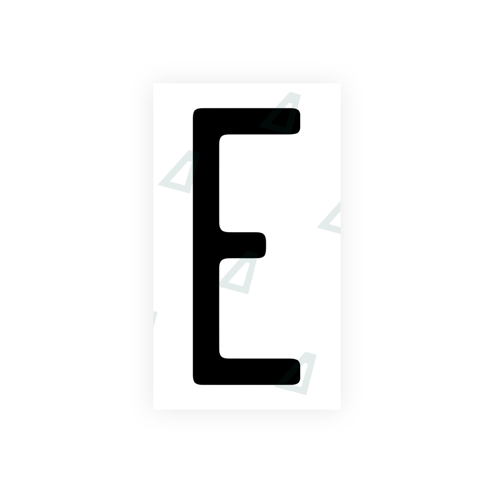 Nanofilm Ecoslick™ for US (Illinois) license plates - Symbol "E"