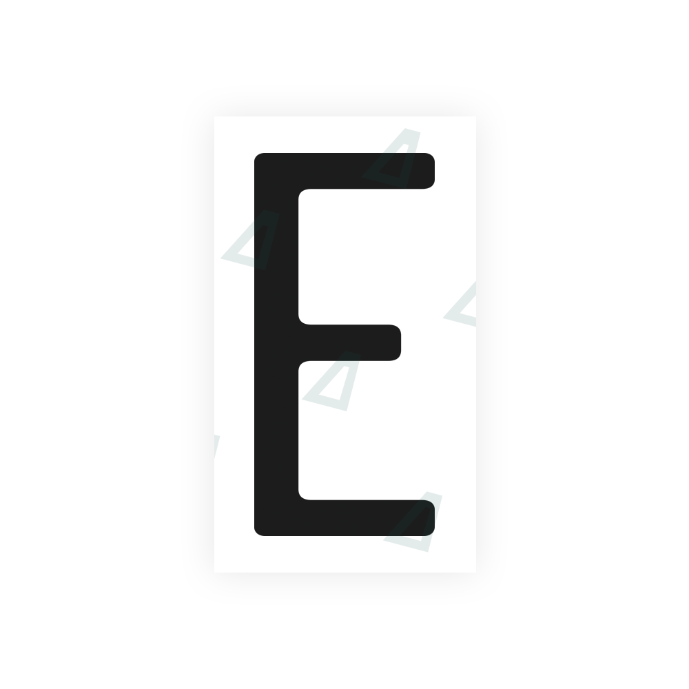 Nanofilm Ecoslick™ for US (California) license plates - Symbol "E" 