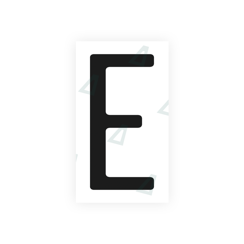 Nanofilm Ecoslick™ for US (California) license plates - Symbol "E"