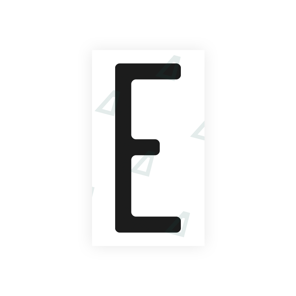 Nanofilm Ecoslick™ for US (North Carolina) license plates - Symbol "E" 