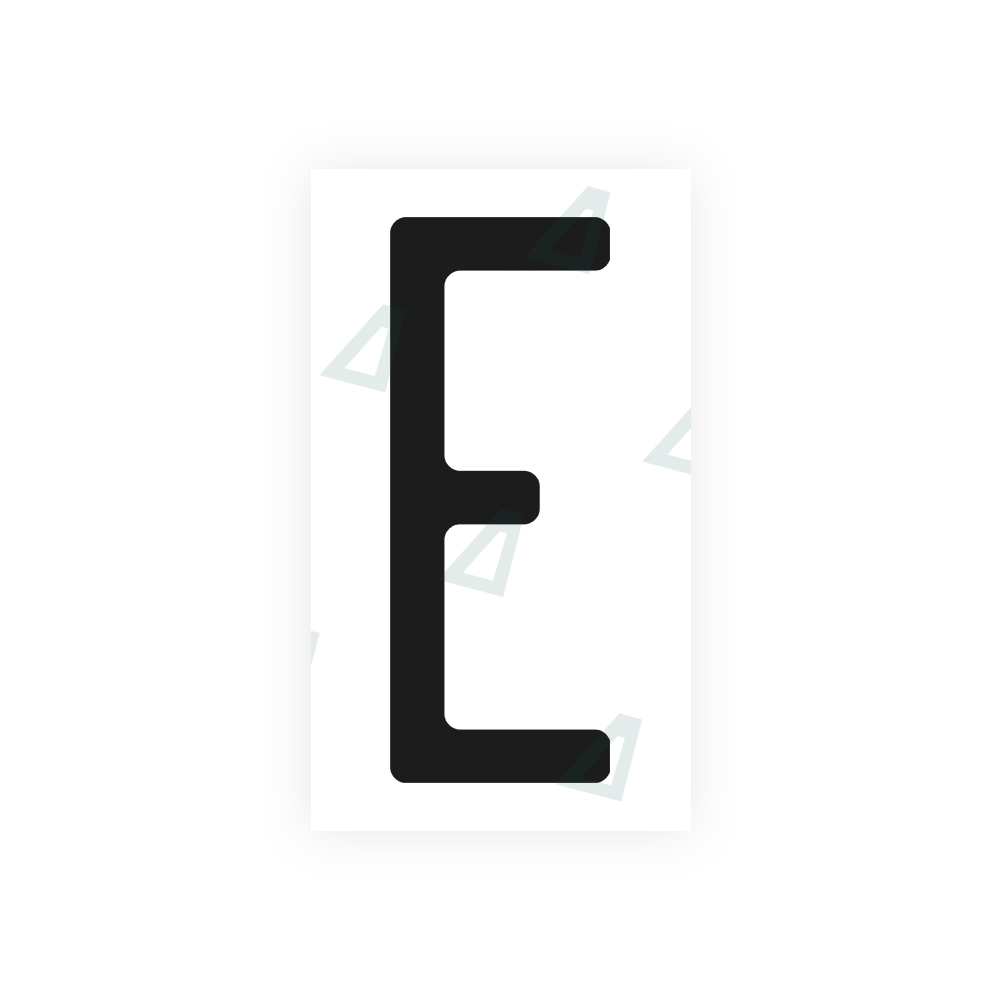 Nanofilm Ecoslick™ for US (Washington) license plates - Symbol "E"