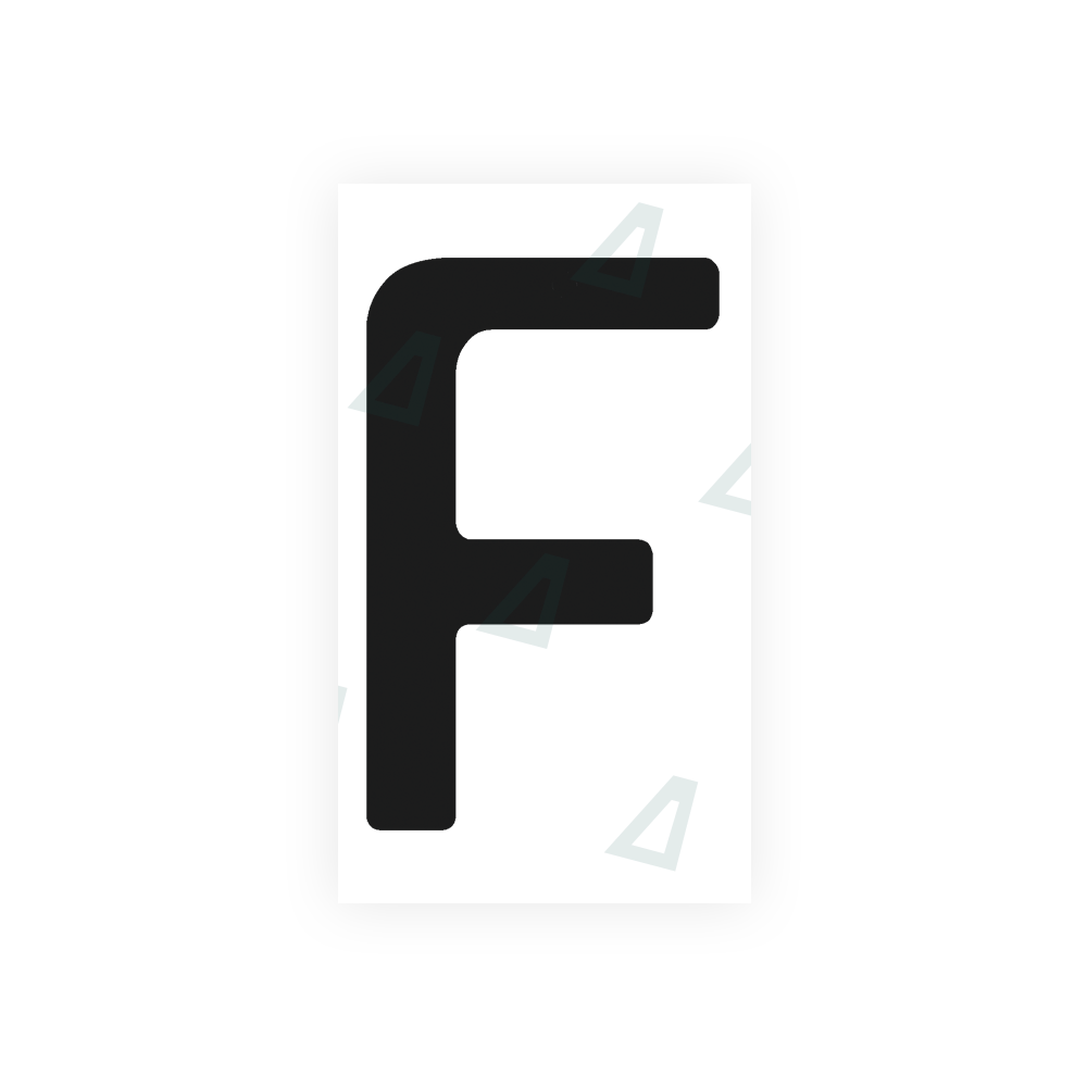 Alite sticker for Argentine license plates - Symbol "F" 