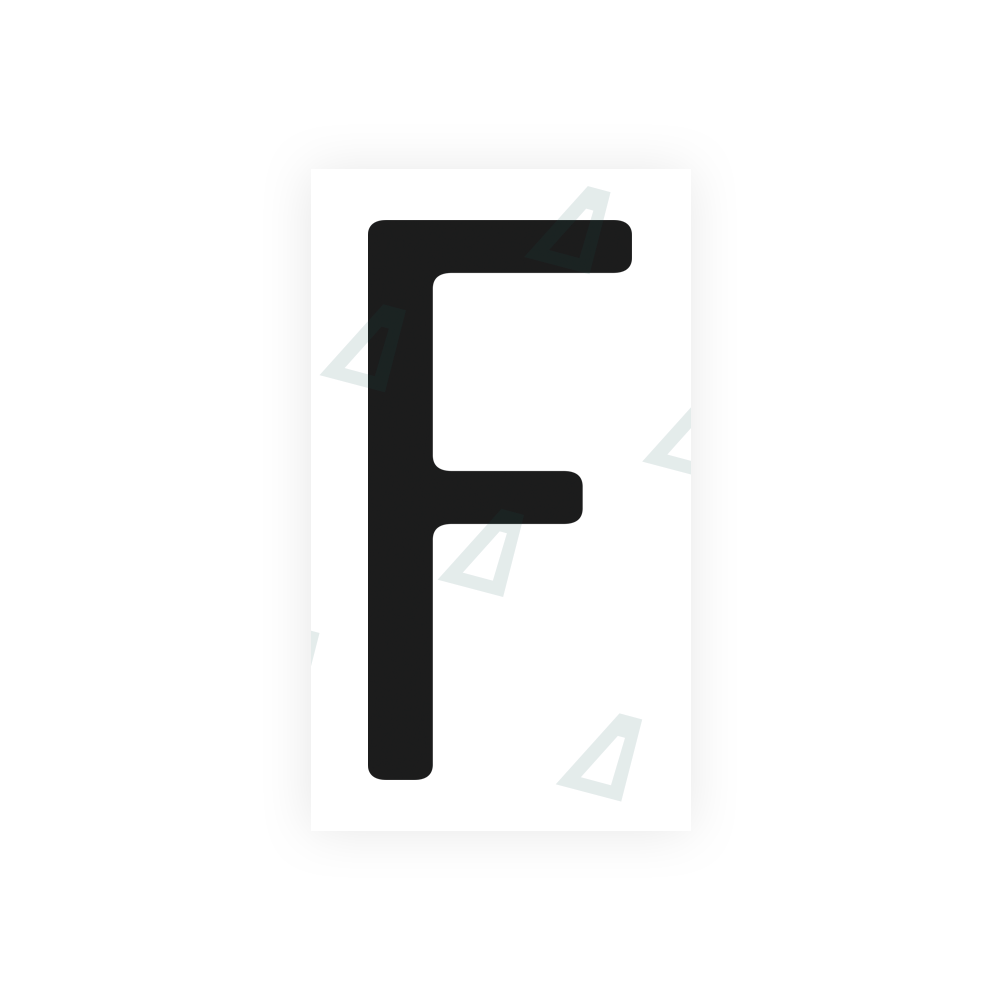 Nanofilm Ecoslick™ for US (California) license plates - Symbol "F" 