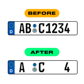 Nanofilm Ecoslick™ for german number plates - Symbol "X" 