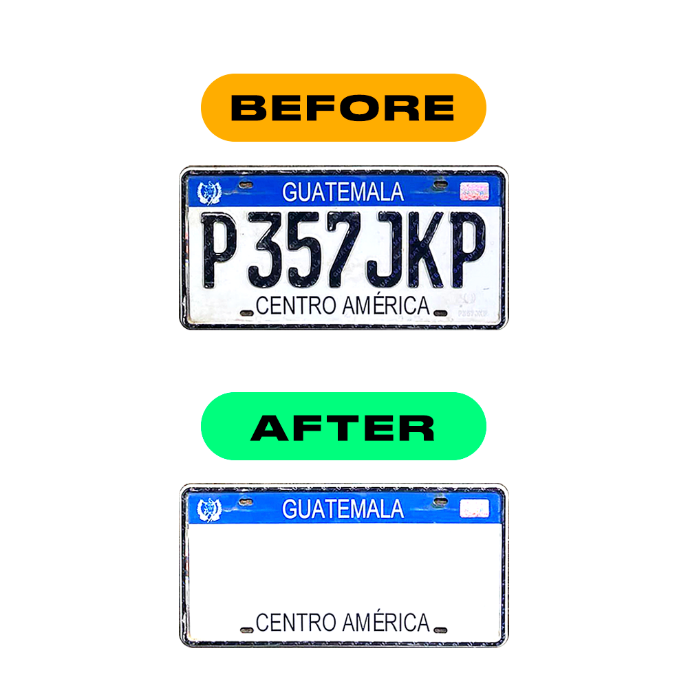 Pegatina Letra E - Guatemala (2021 - versión actual)