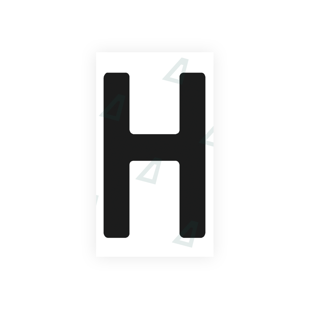 Alite sticker for Uruguay license plates - "H" symbol 