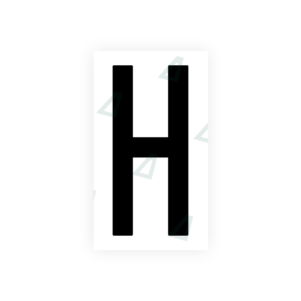 Nanofilm Ecoslick™ for US (New Jersey) license plates - Symbol "H"