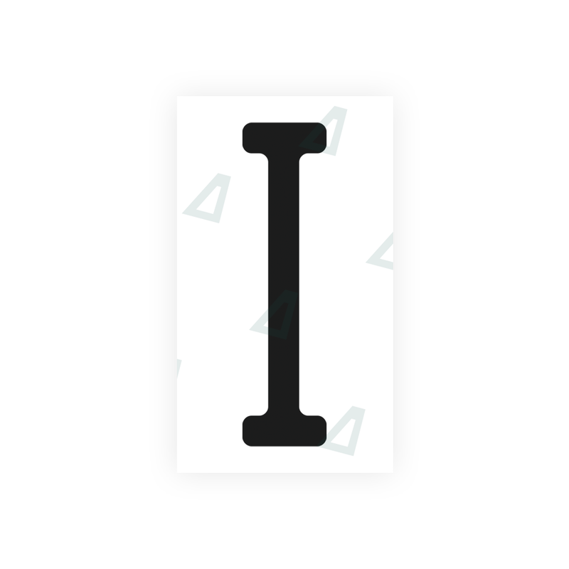 Nanofilm Ecoslick™ for US (Washington) license plates - Symbol "I"
