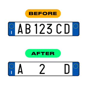 Nanofilm Ecoslick™ for italian license plates - Symbol "Q"