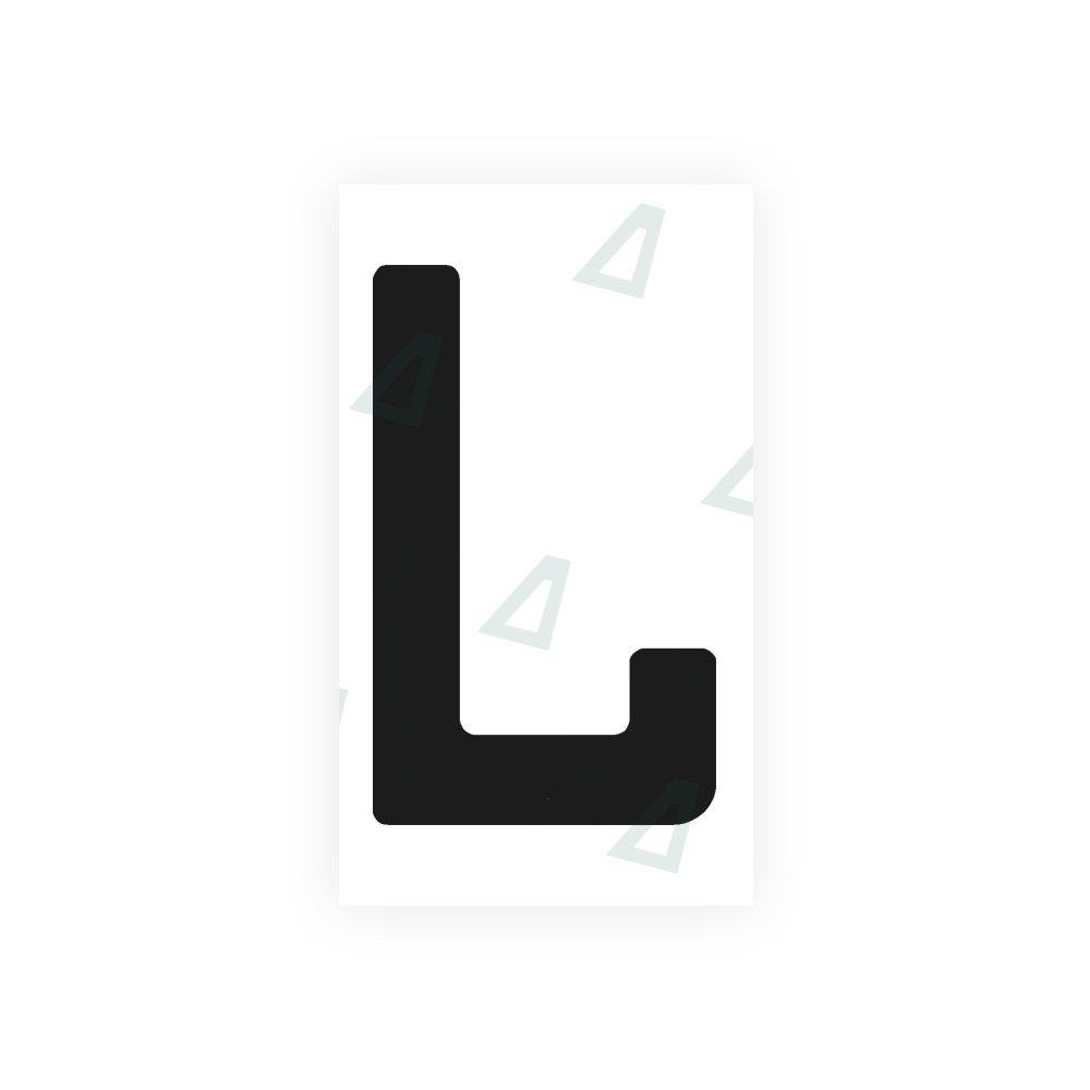 Alite sticker for Uruguay license plates - "L" symbol 