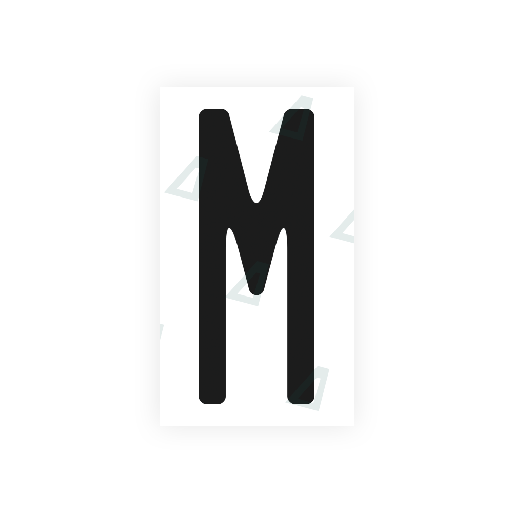 Nanofilm Ecoslick™ for US (Washington) license plates - Symbol "M"