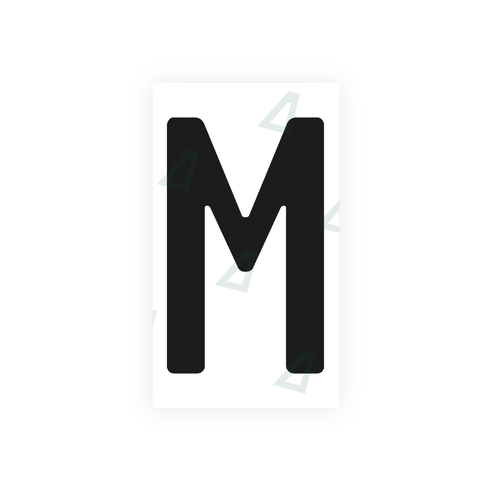 Alite sticker for Argentine license plates - "M" symbol 