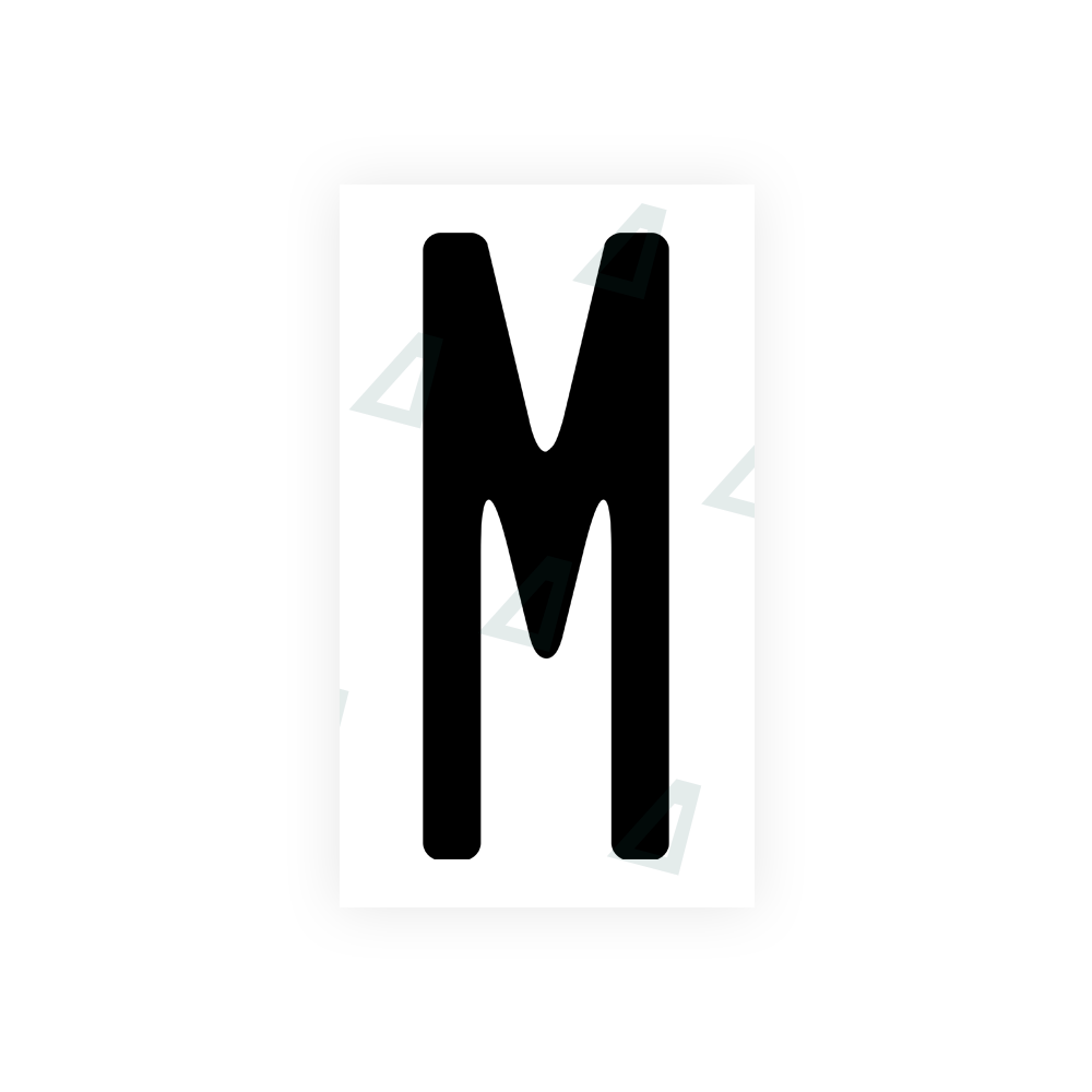 Nanofilm Ecoslick™ for US (Wisconsin) license plates - Symbol "M"