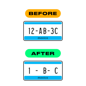 Nanofilm Ecoslick™ for mexican license plates - Symbol "S" 