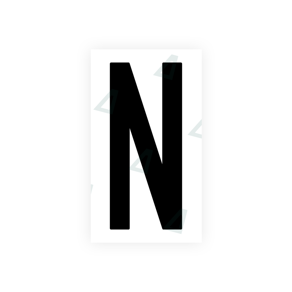 Nanofilm Ecoslick™ for US (New Jersey) license plates - Symbol "N"