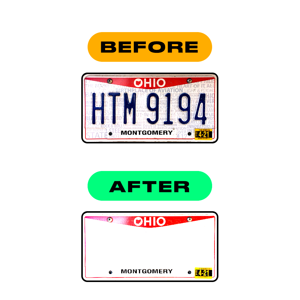 Letter R Sticker - Ohio (Version 2013 - Current)