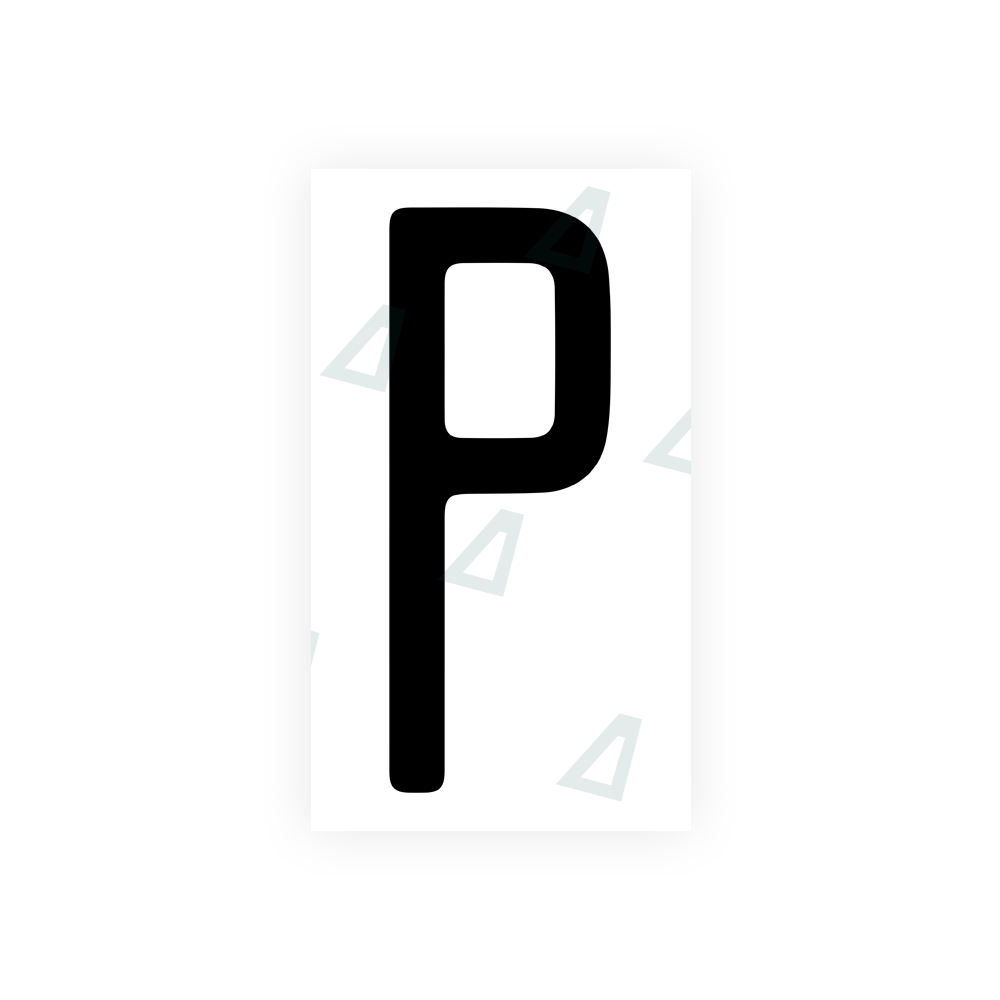 Nanofilm Ecoslick™ for US (Illinois) license plates - Symbol "P" 